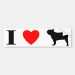 I Love French Bulldogs Bumper Stickers