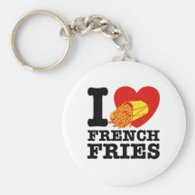 I Love French Fries Key Chains