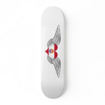 I Love French Polynesia -wings Custom Skateboard