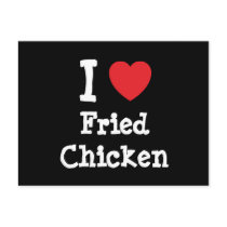 I love Fried Chicken heart T-Shirt Post Cards