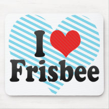 I Love Frisbee Mousepads