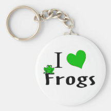 I Love Frogs Keychain