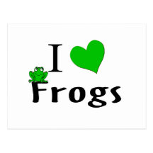 I Love Frogs Post Card