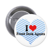 I Love Front Desk Agents Pin