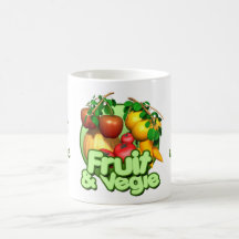 I Love Fruits & Vegies Lg Coffee Cup Coffee Mug