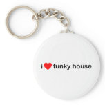 I Love Funky House Key Chains