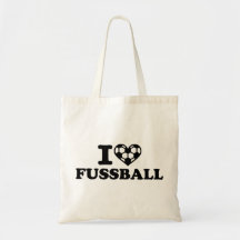 I love Fussball soccer Canvas Bag