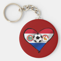 I love Futbol Paraguayano soccer gifts Keychains