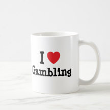 I love Gambling heart custom personalized Coffee Mug