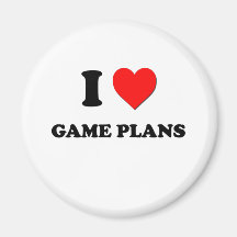 I Love Game Plans Refrigerator Magnet