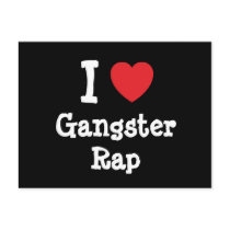 I love Gangster Rap heart custom personalized
