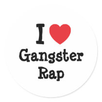 I love Gangster Rap heart custom personalized