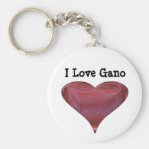 I love Gano Key Ring Key Chain