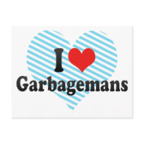 I Love Garbagemans Postcards