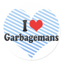 I Love Garbagemans Sticker