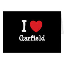 I love Garfield heart custom personalized Greeting Card