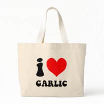 i love garlic canvas bags