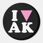 I LOVE GAY AK - WHITE -.png Fridge Magnet