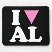 I LOVE GAY AL - WHITE -.png Mouse Pad