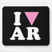 I LOVE GAY AR - WHITE -.png Mouse Pad