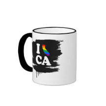 I LOVE GAY CALIFORNIA - WHITE -.png Coffee Mugs