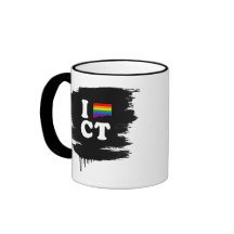 I LOVE GAY CONNECTICUT -- WHITE -.png Mugs