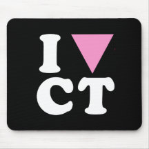 I LOVE GAY CT - WHITE -.png Mousepad