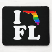 I LOVE GAY FLORIDA -- WHITE -.png Mouse Pads