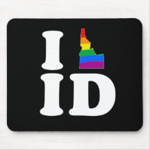 I LOVE GAY IDAHO - WHITE -.png Mouse Pad