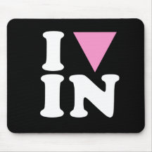 I LOVE GAY IN - WHITE -.png Mousepads