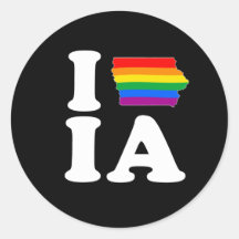 I LOVE GAY IOWA - - WHITE -.png Sticker