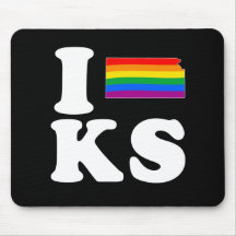 I LOVE GAY KANSAS - WHITE -.png Mousepads