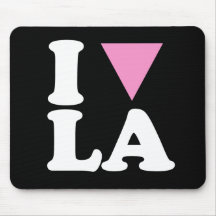 I LOVE GAY LA - WHITE -.png Mousepad