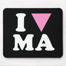 I LOVE GAY MA - WHITE -.png Mouse Pad