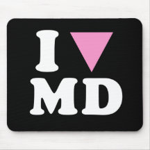 I LOVE GAY MD - WHITE -.png Mouse Pad