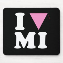 I LOVE GAY MI - WHITE -.png Mousepads