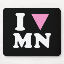I LOVE GAY MN - WHITE -.png Mousepad