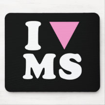 I LOVE GAY MS - WHITE -.png Mousepad