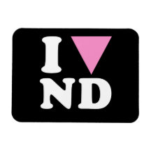 I LOVE GAY ND - WHITE -.png Rectangle Magnet