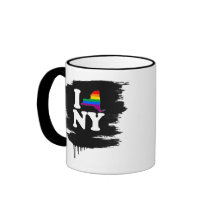 I LOVE GAY NEW YORK - WHITE -.png Coffee Mugs