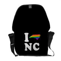 I LOVE GAY NORTH CAROLINA - WHITE -.png Courier Bag