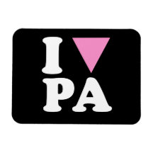 I LOVE GAY PA - WHITE -.png Vinyl Magnets