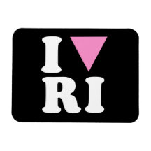I LOVE GAY RI - WHITE -.png Rectangle Magnet