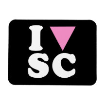 I LOVE GAY SC - WHITE -.png Rectangle Magnets