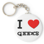 I Love Geeks keychains