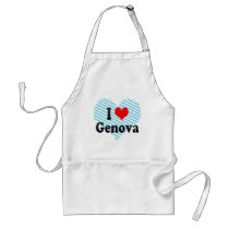 I Love Genova, Italy Apron