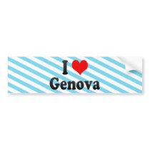 I Love Genova, Italy Bumper Sticker