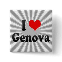 I Love Genova, Italy Buttons