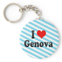 I Love Genova, Italy Keychains