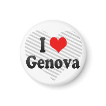 I Love Genova, Italy Fridge Magnets